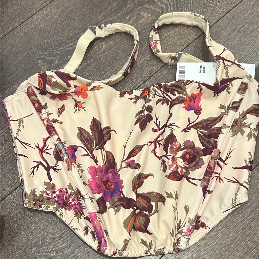 Urban Outfitters Floral Print Bustier